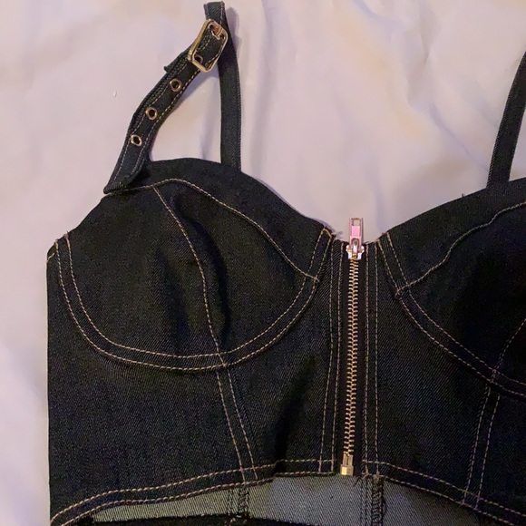 Tops - 2/$22 Denim Crop Top NWOT